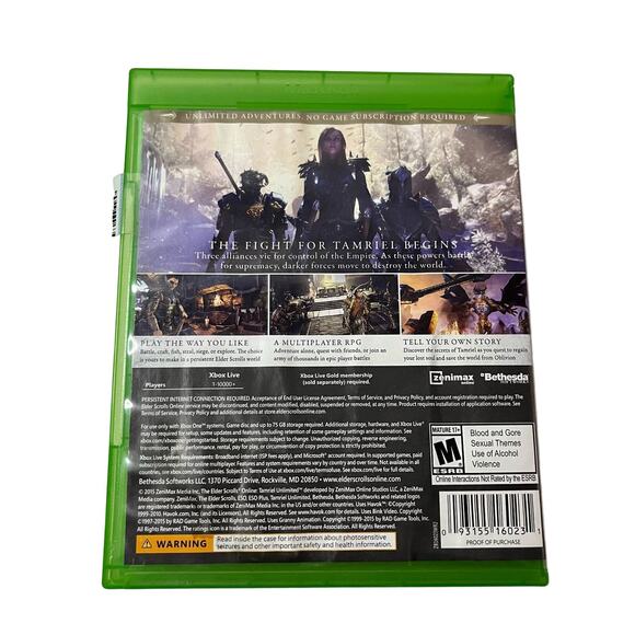The Elder Scrolls Online - XBOX ONE - Clean Disc - Picture 2 of 4